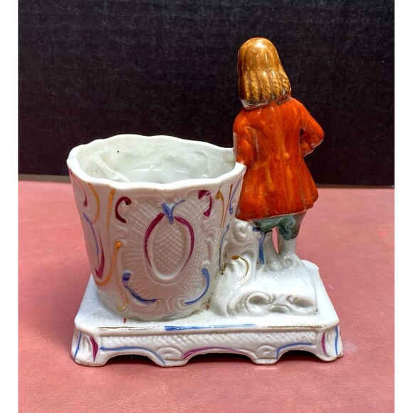 Gold Castle Ceramic Aristocrat Man Planter With Yellow Bird Japan Vintage - Picture 4 of 10